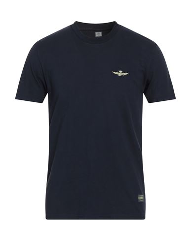 Aeronautica Militare Man T-shirt Midnight Blue Size S Cotton