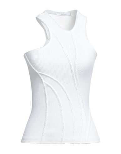Talia Byre Woman Tank Top White Size M Cotton, Elastane