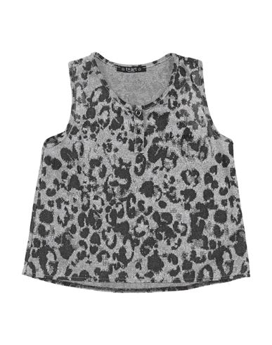 T+art Babies'  Toddler Girl Tank Top Grey Size 6 Polyester, Viscose, Polyamide