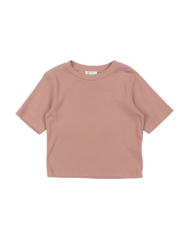 Illudia Babies'  Toddler Girl T-shirt Light Brown Size 6 Cotton, Elastane In Beige
