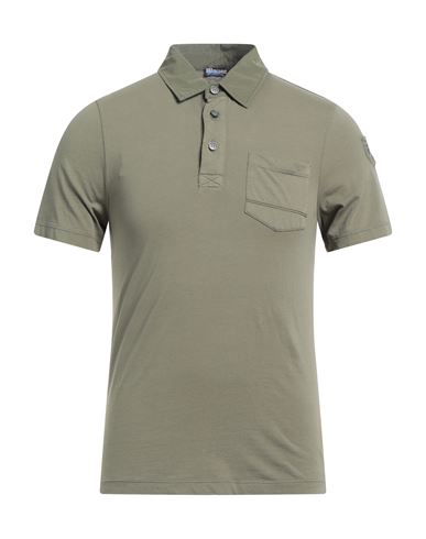 Blauer Man Polo Shirt Military Green Size S Cotton