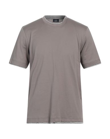 Barba Napoli Man T-shirt Grey Size 40 Cotton