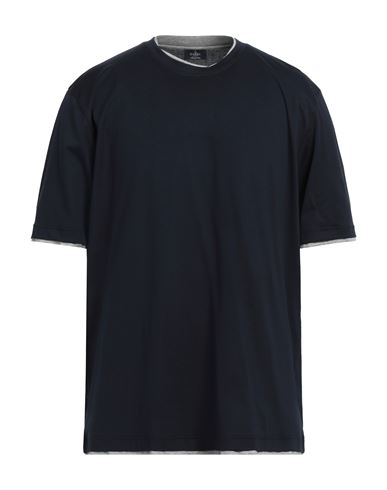 Barba Napoli Man T-shirt Midnight Blue Size 46 Cotton