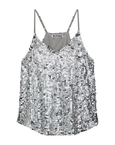 Walter Baker Woman Tank Top Silver Size Xs Polyester In Grey