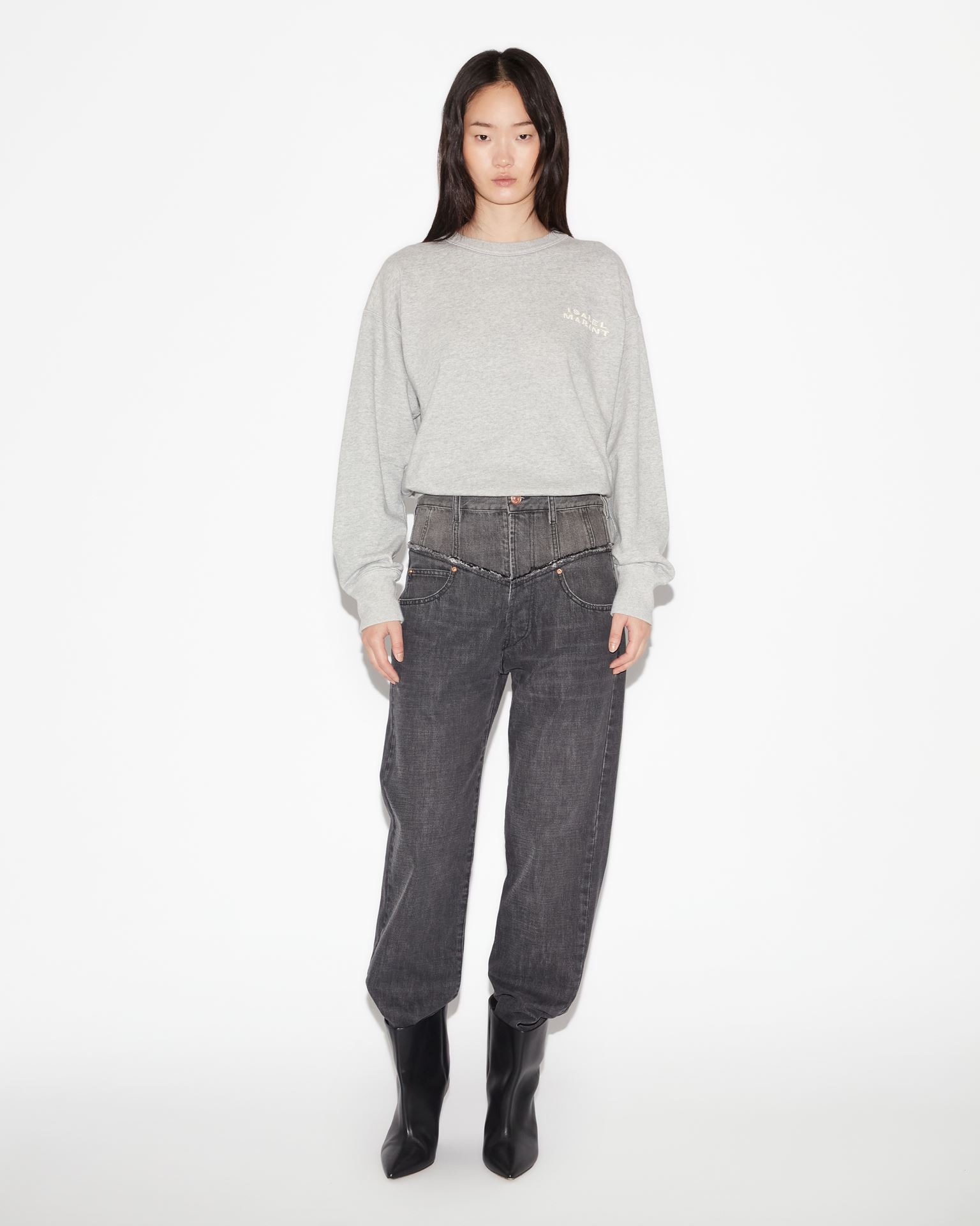 Isabel Marant, Shad Logo Sweatshirt - Women - Grey