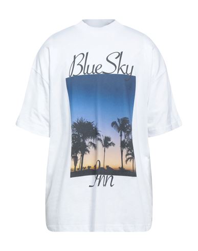 Blue Sky Inn Man T-shirt White Size L Cotton