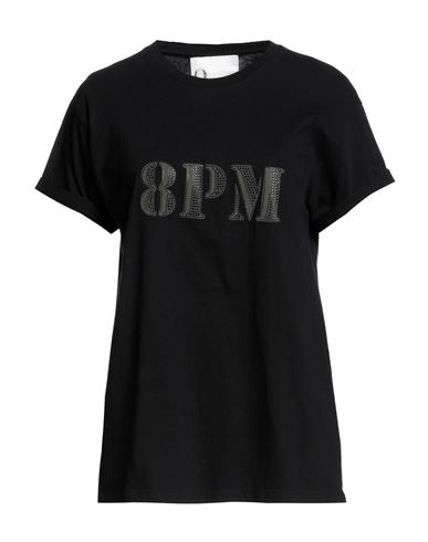 8pm Woman T-shirt Black Size Xs Cotton