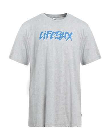 Life Sux Man T-shirt Light Grey Size Xl Cotton