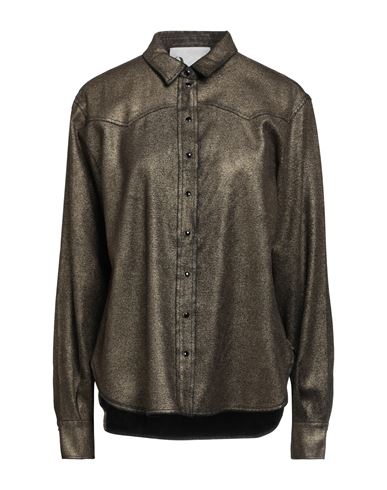 8pm Woman Shirt Gold Size Xs Viscose, Polyester, Polyurethane