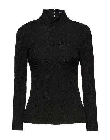 Shop Alexa Chung Alexachung Woman Top Black Size 8 Polyester, Acetate, Cotton, Polyamide, Elastane