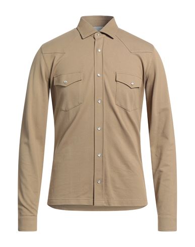 Eleventy Man Shirt Sand Size M Cotton In Beige