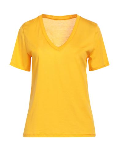 Majestic Filatures Woman T-shirt Ocher Size 1 Silk, Cotton In Yellow