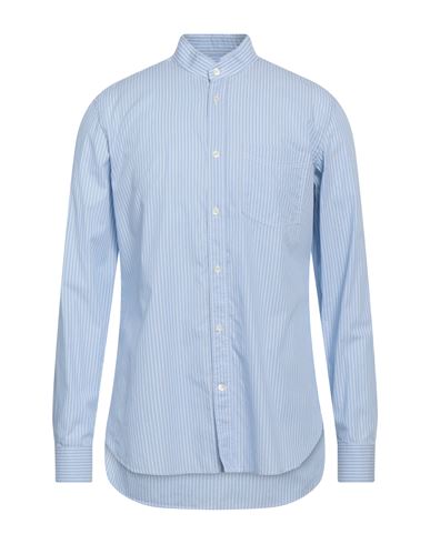 Mauro Grifoni Man Shirt Sky Blue Size 16 Cotton