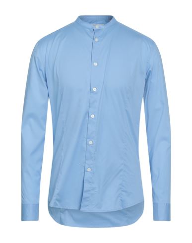 Grey Daniele Alessandrini Man Shirt Sky Blue Size 16 ½ Cotton, Polyamide, Elastane