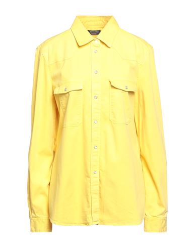 Jacob Cohёn Woman Shirt Yellow Size Xl Cotton, Viscose, Polyester, Elastane