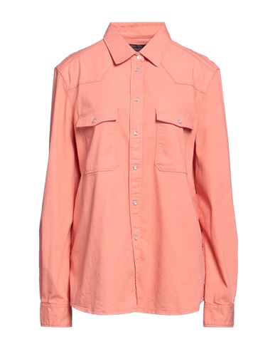 Jacob Cohёn Woman Shirt Salmon Pink Size L Cotton, Viscose, Polyester, Elastane