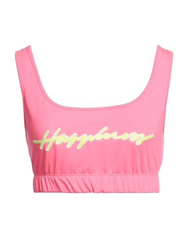 Happiness Woman Top Pink Size M Cotton, Elastane