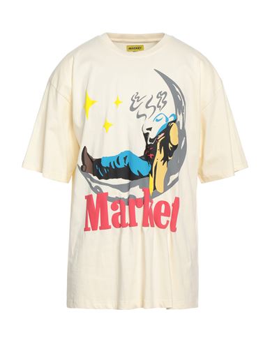 Market Man T-shirt Ivory Size S Cotton In White
