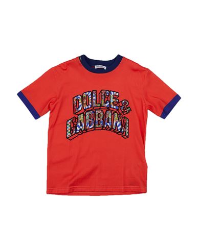 Dolce & Gabbana Babies'  Toddler Boy T-shirt Coral Size 7 Cotton In Red