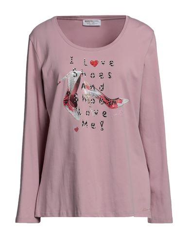 Shop Ean 13 Woman T-shirt Pastel Pink Size 14 Cotton, Elastane