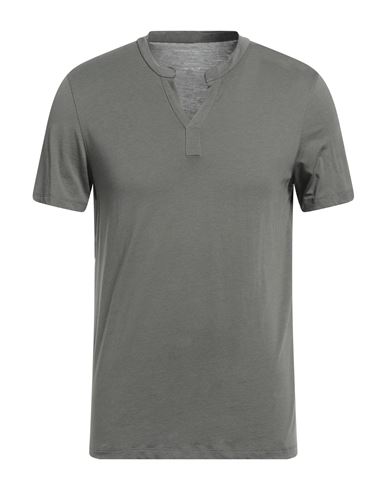 Majestic Filatures Man T-shirt Lead Size M Lyocell, Cotton In Grey