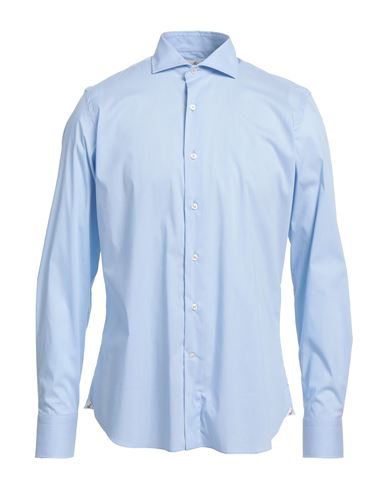 Alea Man Shirt Sky Blue Size 16 ½ Cotton, Polyamide, Elastane
