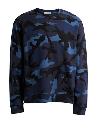 Valentino Garavani Man Sweatshirt Navy Blue Size M Cotton, Polyamide