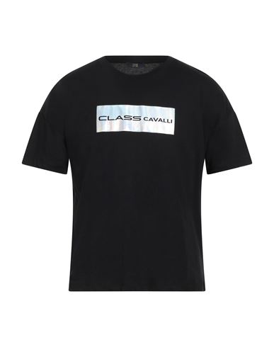 Cavalli Class Man T-shirt Black Size M Cotton