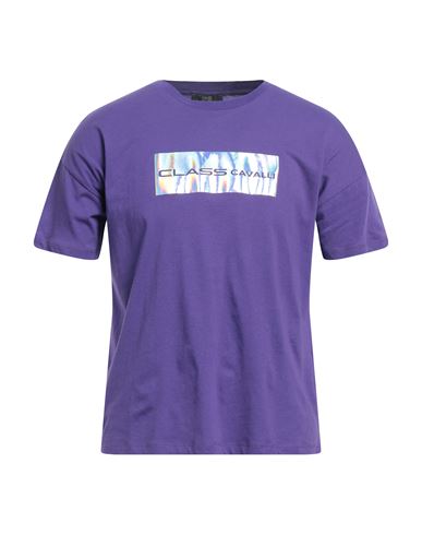 Cavalli Class Man T-shirt Purple Size Xl Cotton