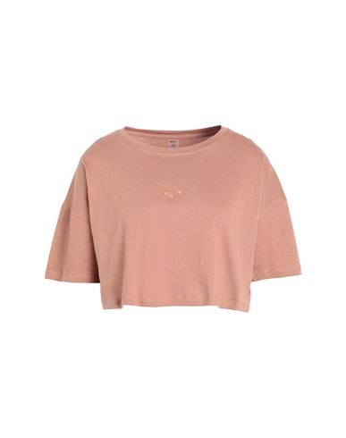 Roxy Rx T-shirt Essential Crop Tee Woman T-shirt Light Brown Size Xs Organic Cotton In Beige