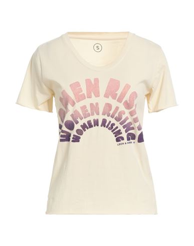 Leon & Harper Woman T-shirt Cream Size L Organic Cotton In White
