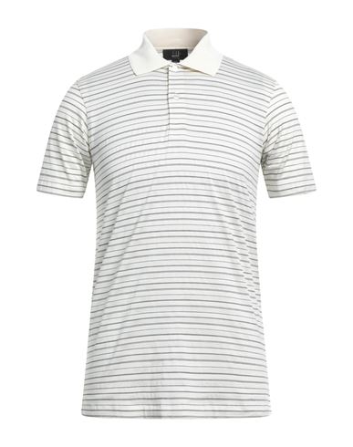 Dunhill Man Polo Shirt Ivory Size Xs Cotton, Mulberry Silk In White