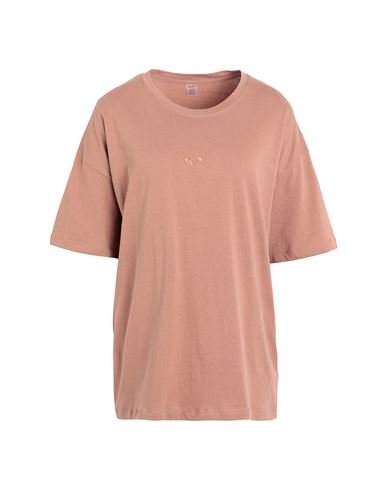 Roxy Rx T-shirt Essential Energy Tee Woman T-shirt Light Brown Size Xs Organic Cotton In Beige