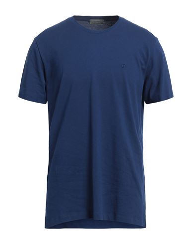 Ferrante Man T-shirt Blue Size 44 Cotton, Elastane