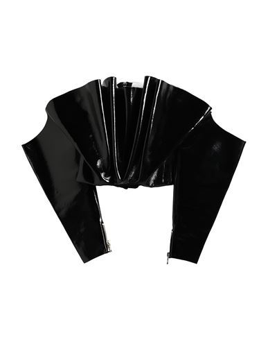 Balmain Woman Top Black Size 4 Polyester, Silk, Polyamide, Elastane