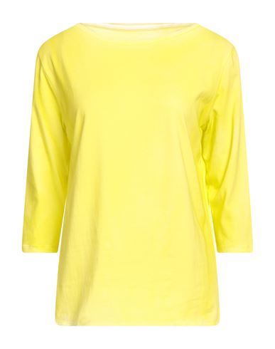 Majestic Filatures Woman T-shirt Yellow Size 1 Cotton, Elastane