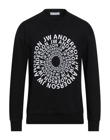 Shop Jw Anderson Man Sweatshirt Black Size S Cotton, Elastane