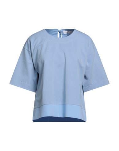 Anna Seravalli Woman Sweatshirt Light Blue Size 4 Cotton, Elastane