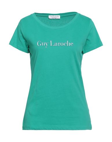Guy Laroche Woman T-shirt Green Size M Cotton