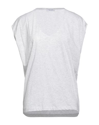 Gran Sasso Woman T-shirt Light Grey Size 6 Cotton In White