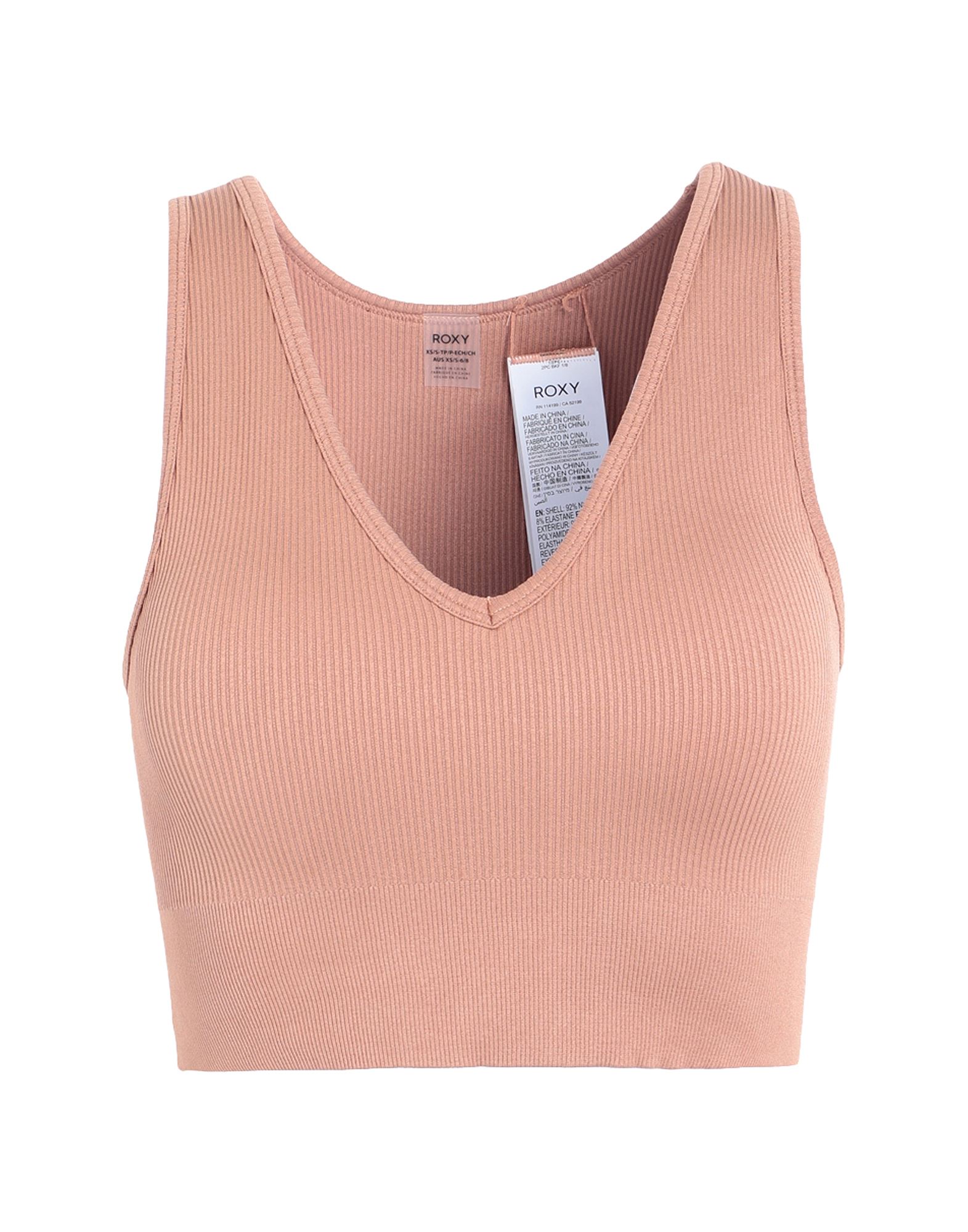 ԥ볫ROXY ǥ ȥåץ 饤ȥ֥饦 XS/S ʥ 92% / ݥꥦ쥿 8% RX Top Chill Out Seamless V