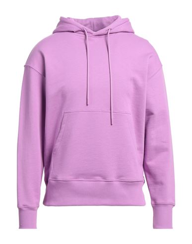 Msgm Man Sweatshirt Light Purple Size Xs Cotton In Purple