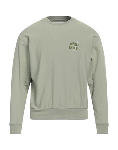 Afterlabel Man Sweatshirt Sage Green Size S Cotton