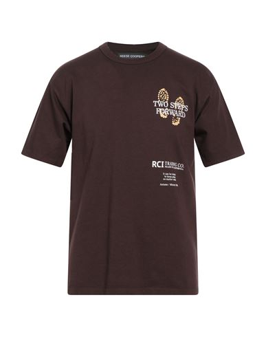 Reese Cooper Man T-shirt Cocoa Size Xs Cotton In Brown