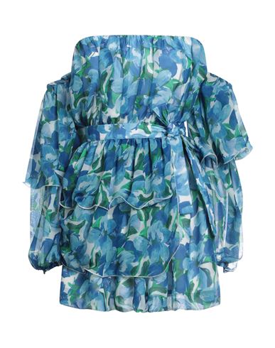 Jijil Woman Top Azure Size 6 Polyester, Cotton, Polyamide, Nylon In Blue
