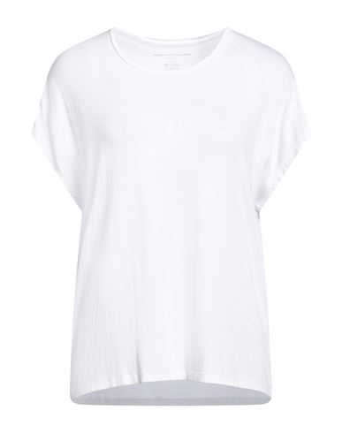 Shop Majestic Filatures Woman T-shirt White Size 3 Viscose, Elastane