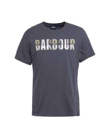 Barbour Man T-shirt Lead Size Xxl Cotton In Grey