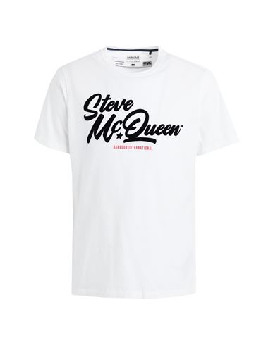 Barbour Man T-shirt Off White Size Xxl Cotton, Elastane