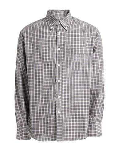 Dunhill Man Shirt Brown Size L Cotton In Brown