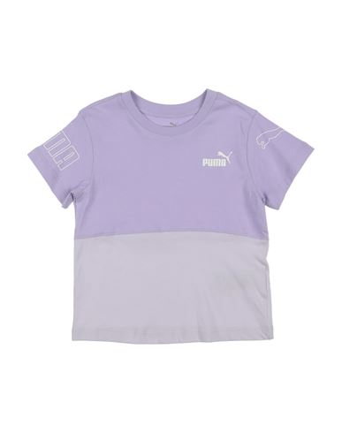 Puma Babies\' Power Colorblock Tee G Toddler Girl T-shirt Light Purple Size  6 Cotton, Polyester | ModeSens